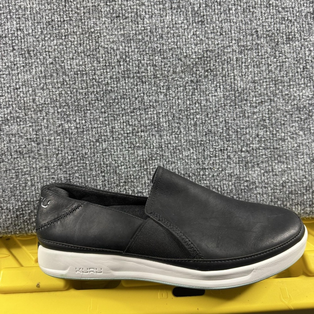 KURU Leather Slip-On Shoes Womens Size 10 Black Round Toe Comfort 201904100